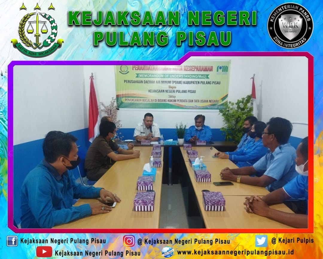 Kejaksaan Negeri Pulang Pisau Teken MoU dengan PDAM Kabupaten Pulang Pisau