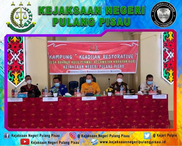 Kejaksaan Negeri Pulang Pisau Launching Kampung Keadilan Restoratif di Desa Bahaur Hulu Permai