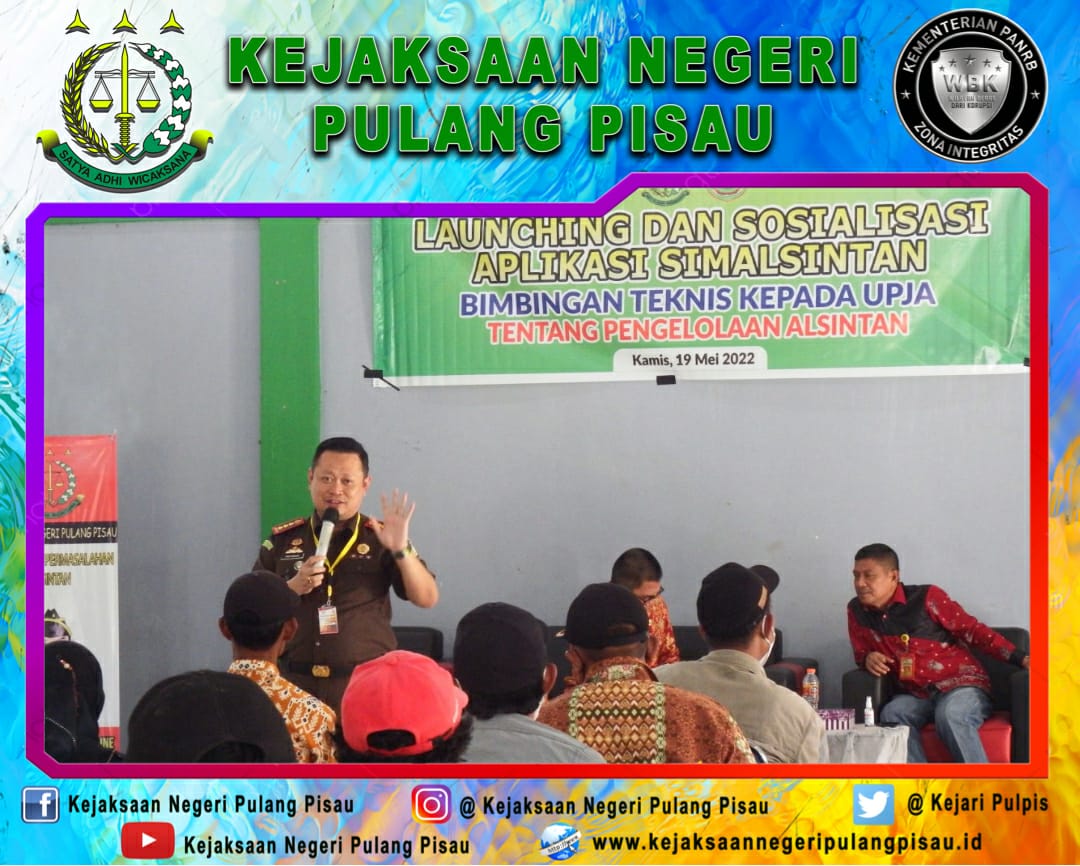 Kajari Pulpis Launching dan Sosialisasi Aplikasi Simalsintan Serta Bimtek Kepada UPJA Tentang Pengelolaan Alsintan