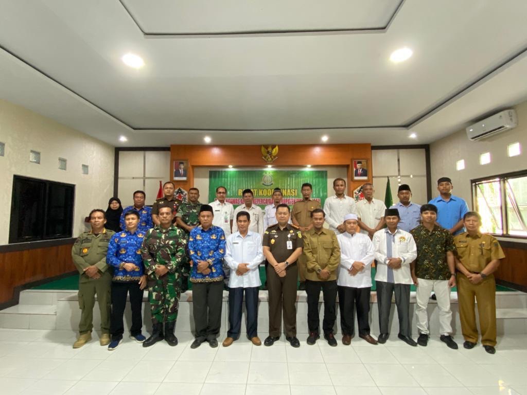 LIBATKAN SEJUMLAH UNSUR, KEJARI PULANG PISAU GELAR<br>RAPAT KOORDINASI TIM PAKEM