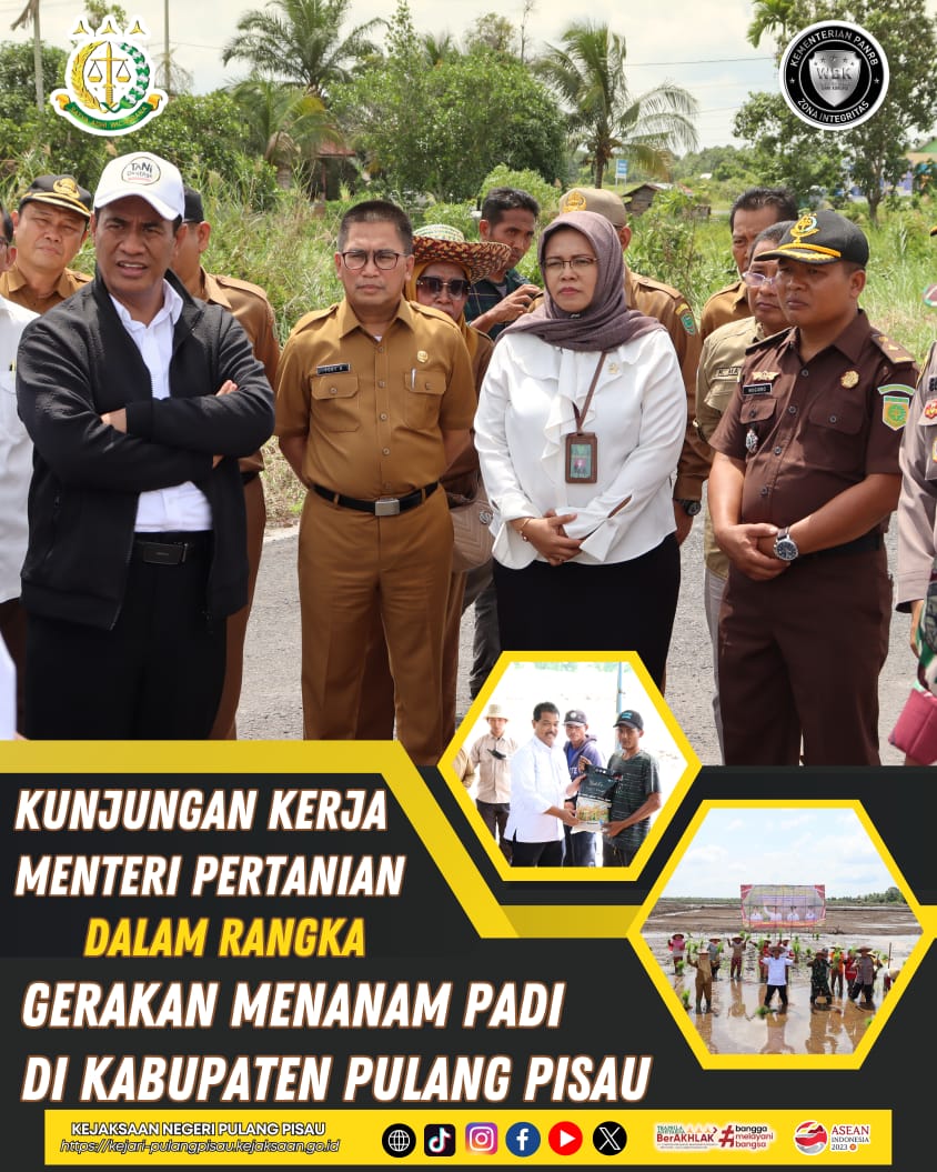 Kunjungan Kerja Menteri Pertanian RI Sulaiman dalam rangka Tanam Padi untuk Penanganan Inflasi di Provinsi Kalimantan Tengah serta Gerakan Tanam Padi di Desa Pantik