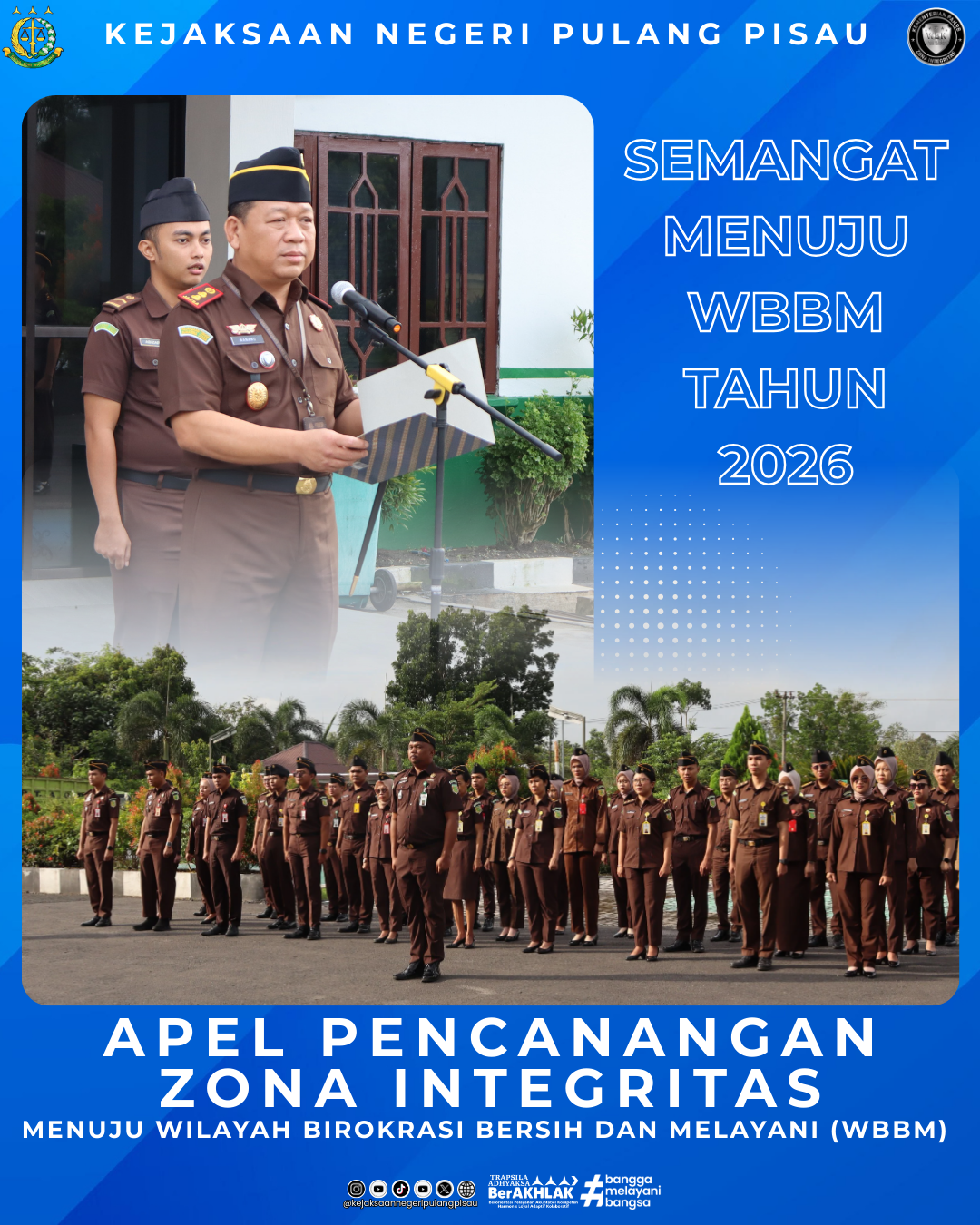 Apel Pencanangan Zona Integritas Menuju Wilayah Birokrasi Bersih dan Melayani (WBBM) tahun 2026.